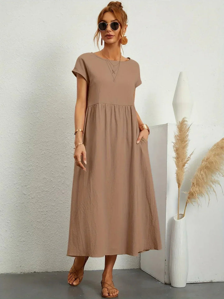 Gabrielle™ – Timeless Fluid Midi Dress