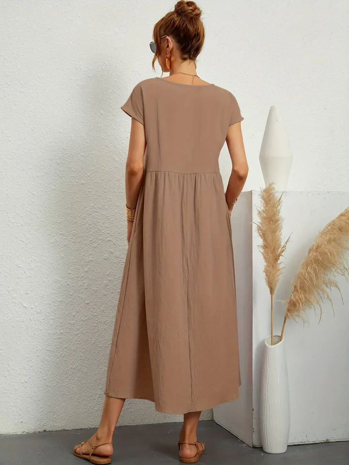 Gabrielle™ – Timeless Fluid Midi Dress