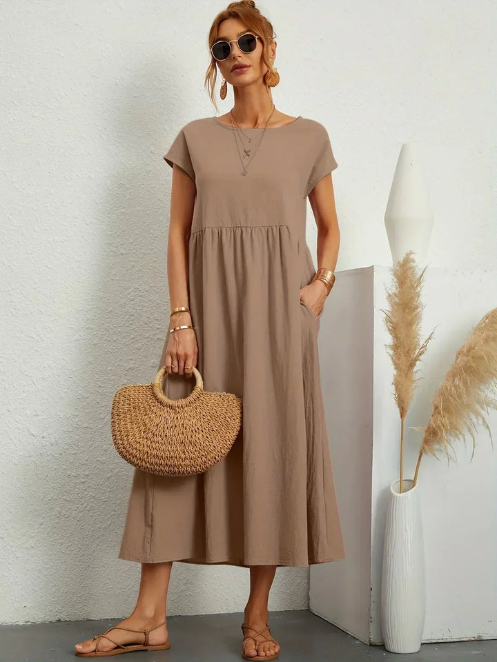 Gabrielle™ – Timeless Fluid Midi Dress