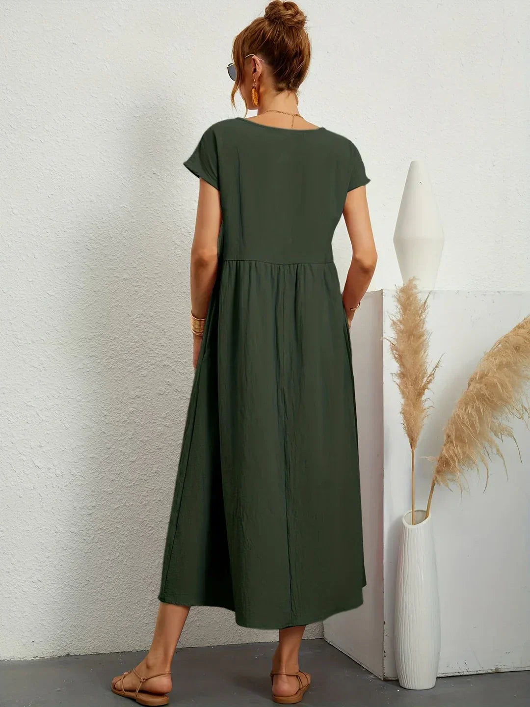 Gabrielle™ – Timeless Fluid Midi Dress