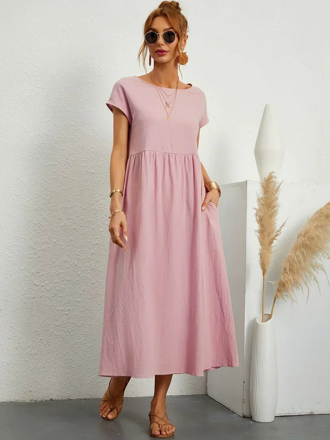 Gabrielle™ – Timeless Fluid Midi Dress