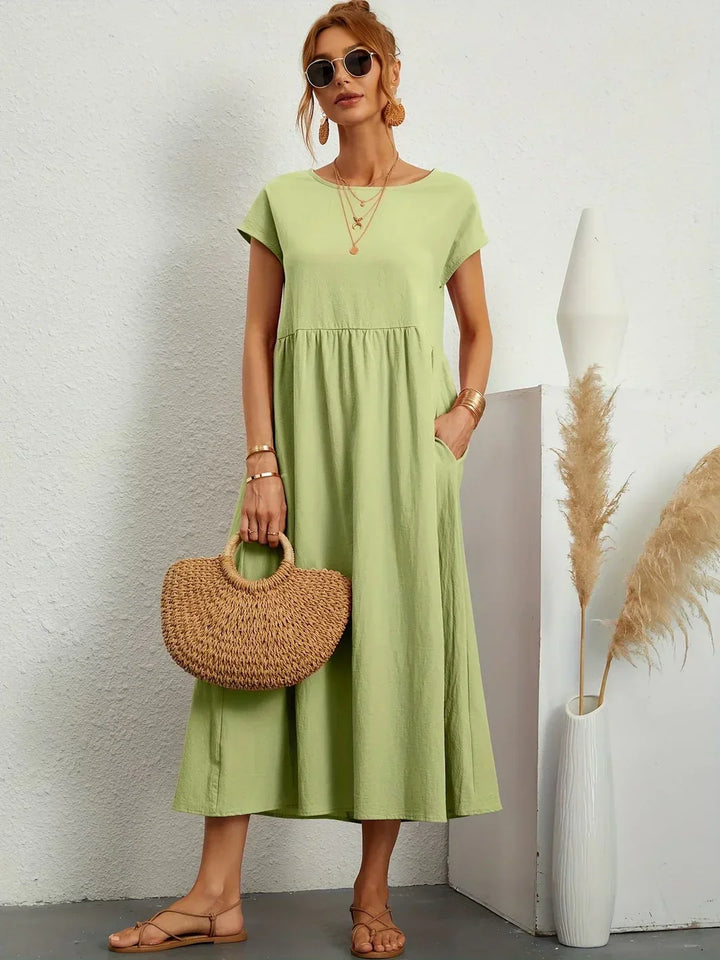 Gabrielle™ – Timeless Fluid Midi Dress