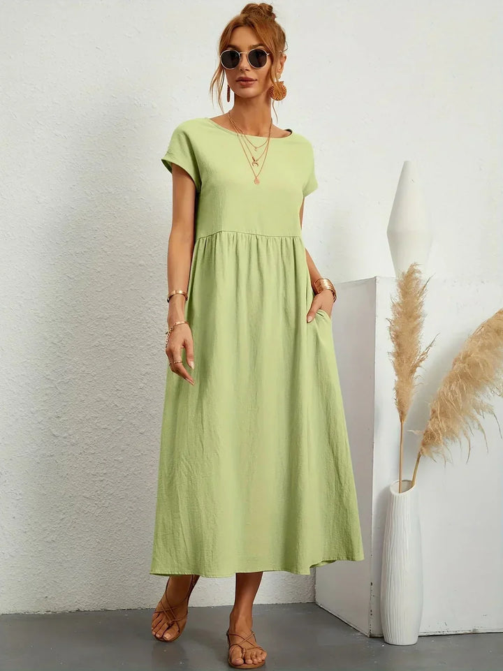 Gabrielle™ – Timeless Fluid Midi Dress