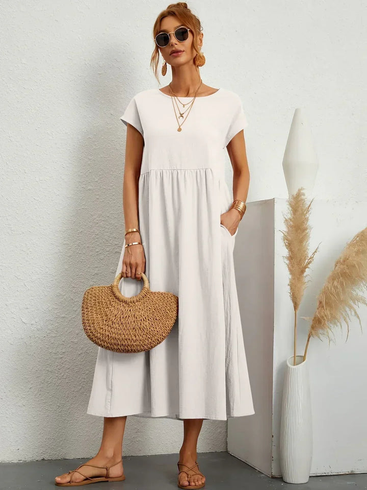 Gabrielle™ – Timeless Fluid Midi Dress