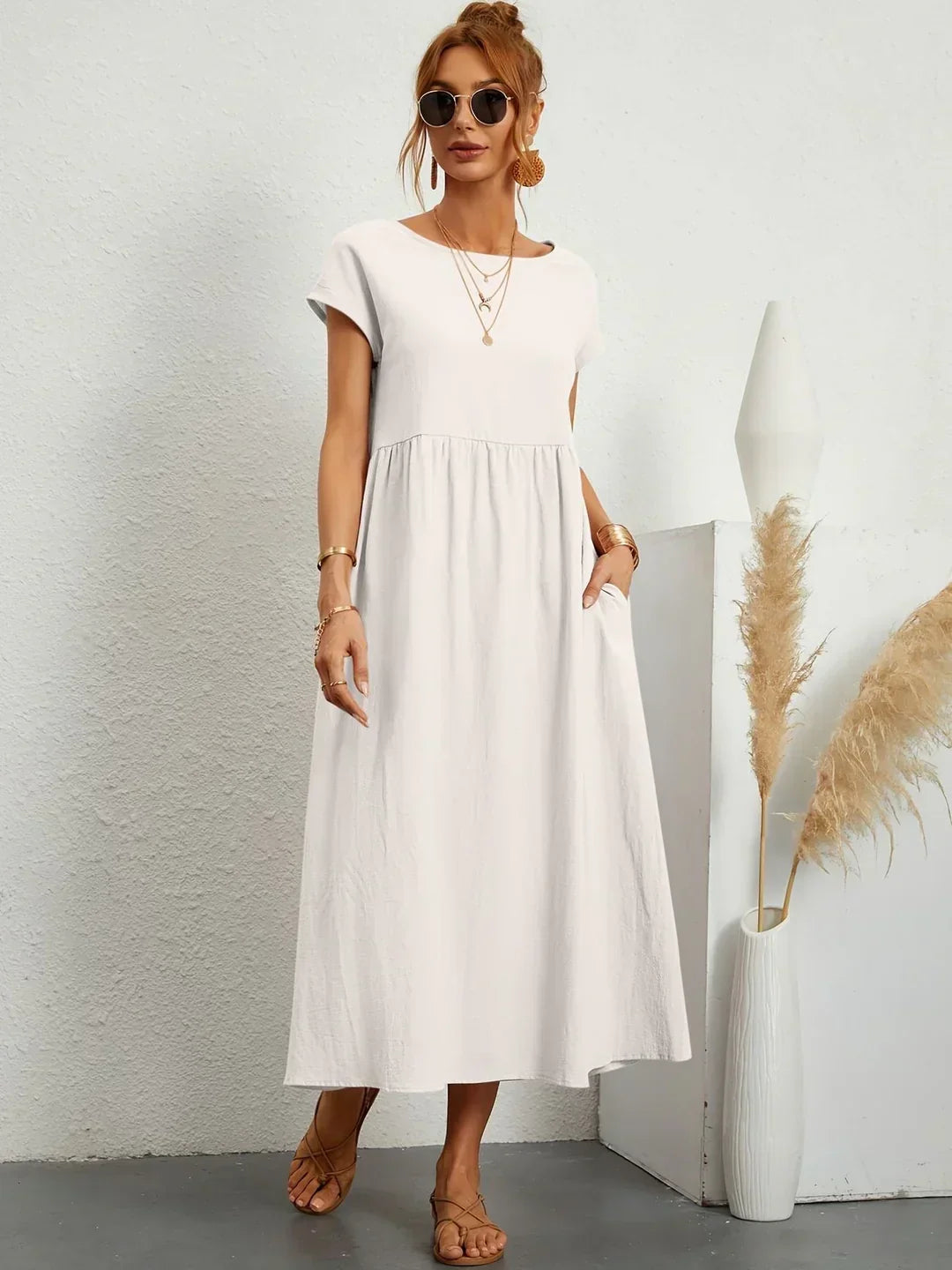 Gabrielle™ – Timeless Fluid Midi Dress