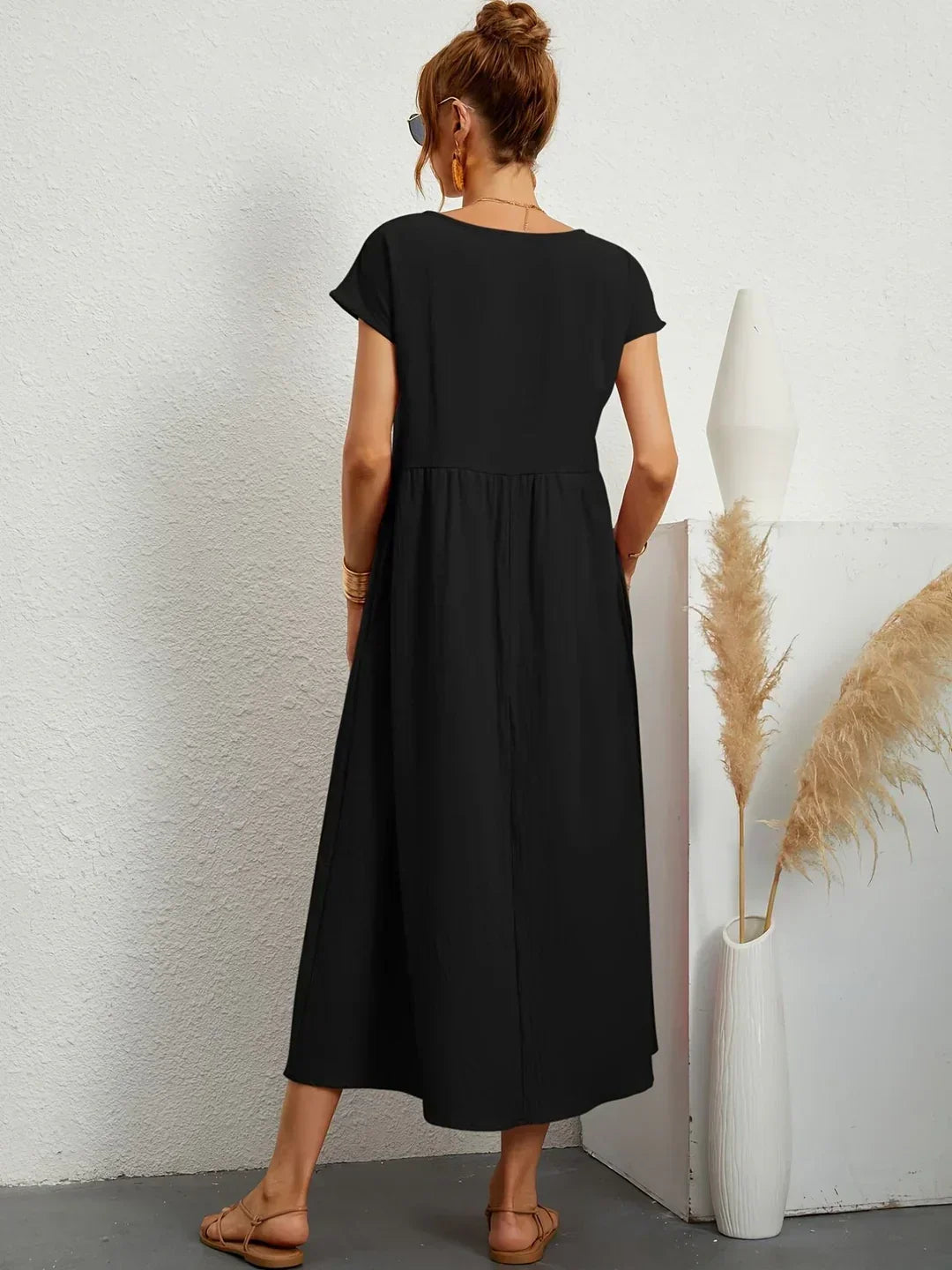 Gabrielle™ – Timeless Fluid Midi Dress