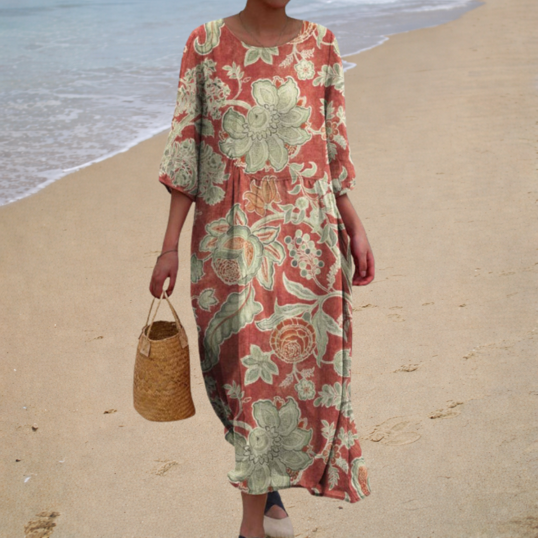 Chic and Comfortable Long Flowing Dress