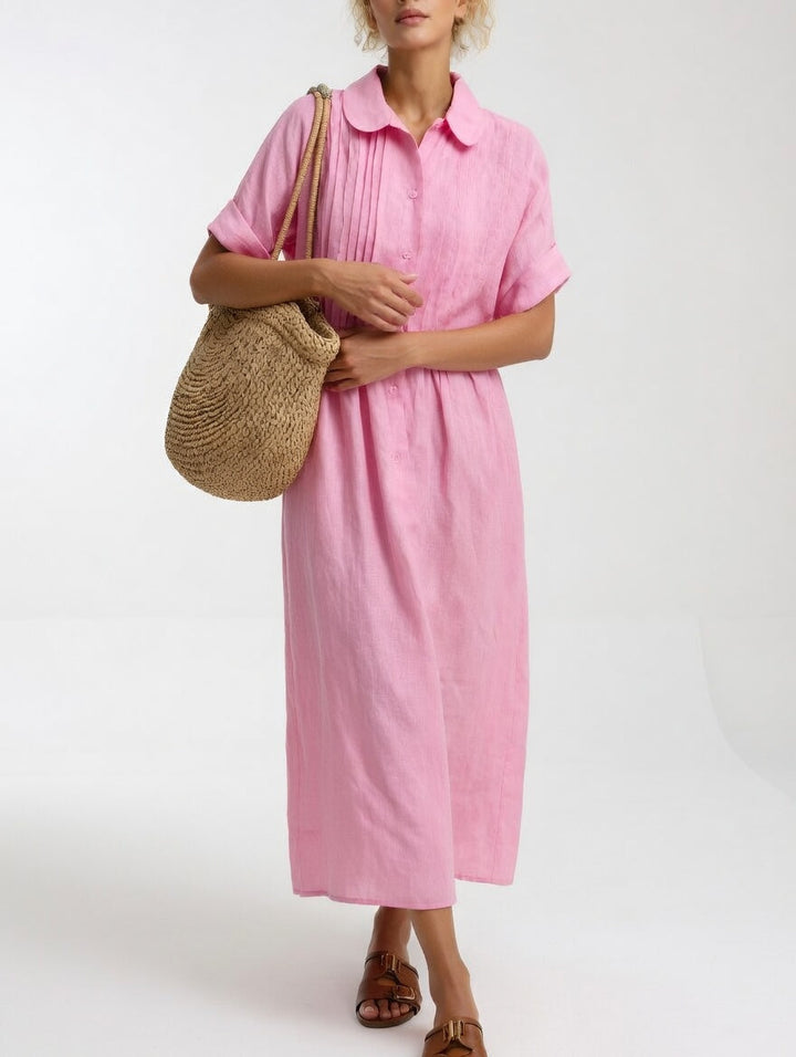 Lysandra™ | Effortless Cotton Shirt Dress