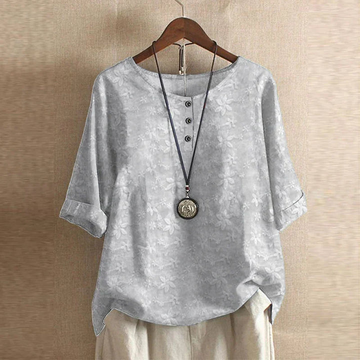 Anya - Vintage Floral Charm Blouse