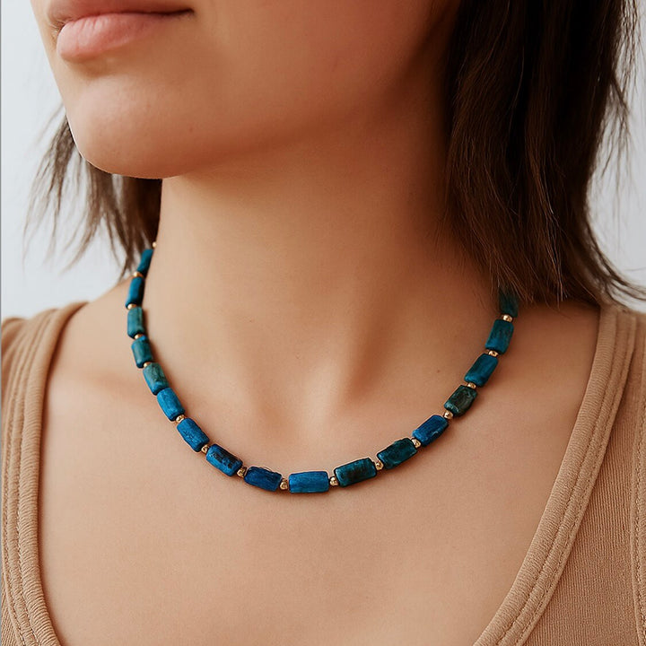 Apatite Beaded Choker Necklace