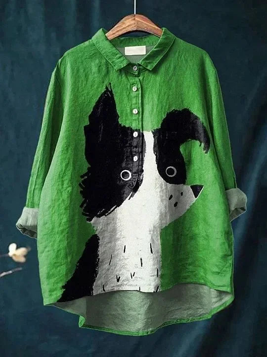 Tessa | Fun Dog Print Shirt