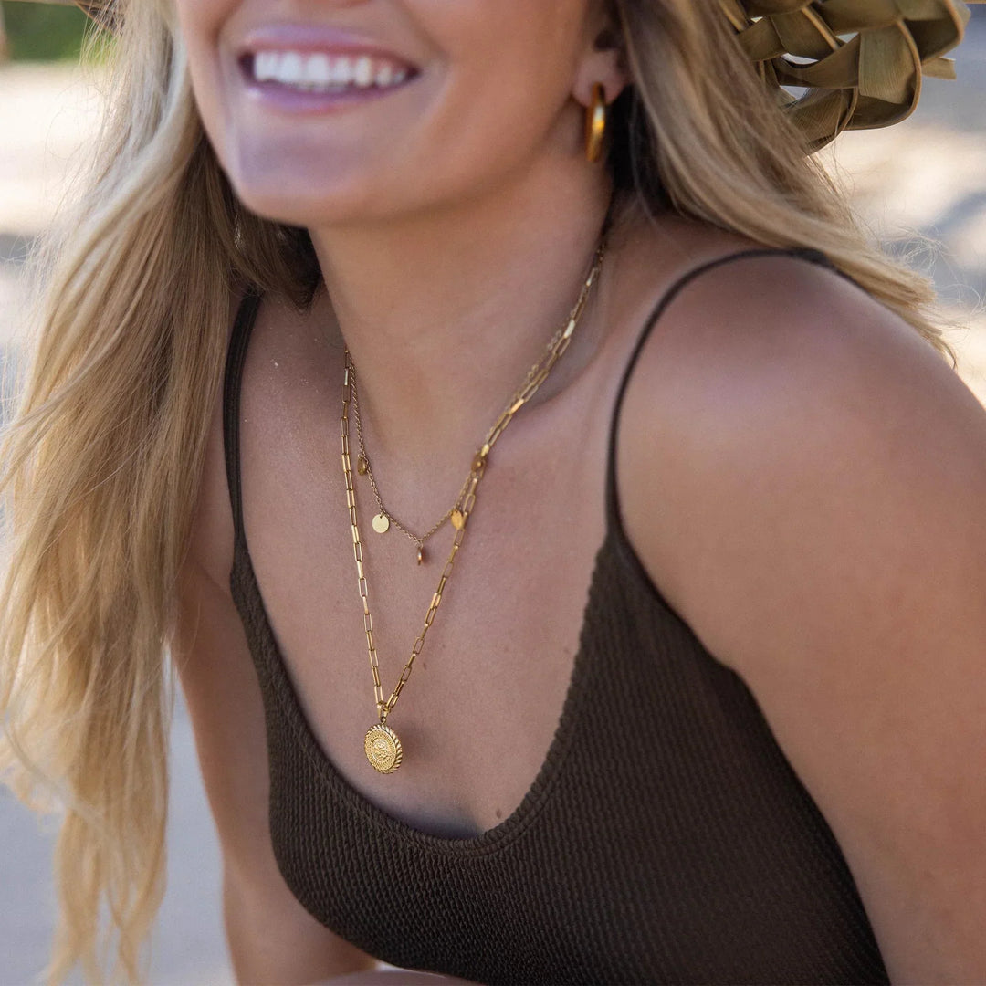 Funky Buddha Necklace – Silver Tone
