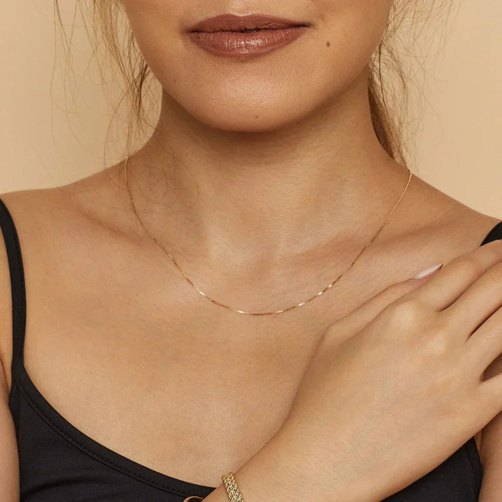 Bodega Box Necklace – Silver Tone