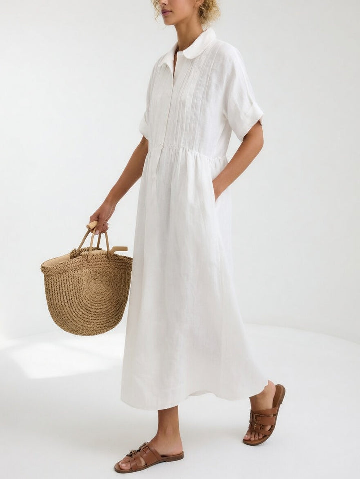 Lysandra™ | Effortless Cotton Shirt Dress
