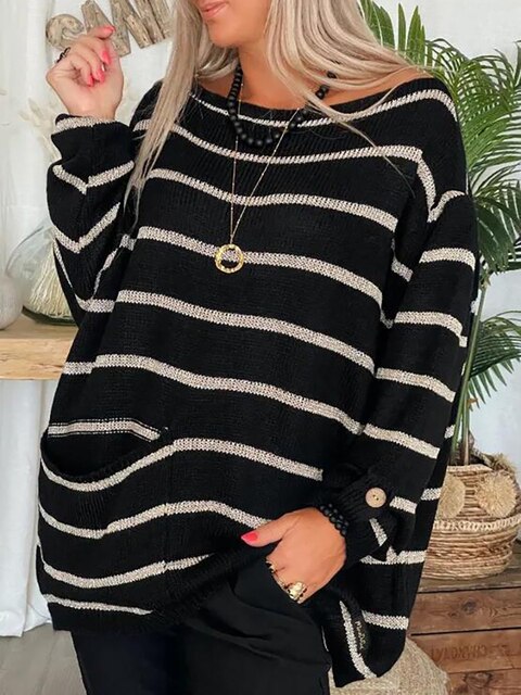Indiana™ -  Eye-Catching Striped Sweater