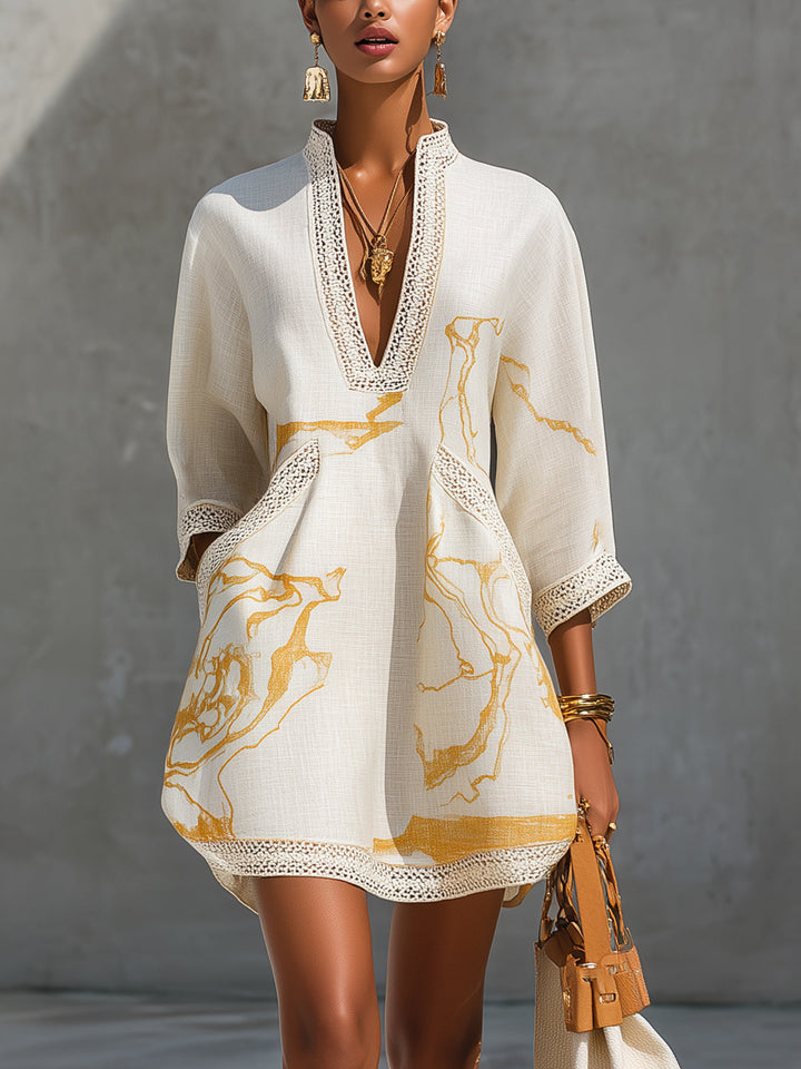 EMMA™ – Ivory Crochet Summer Dress