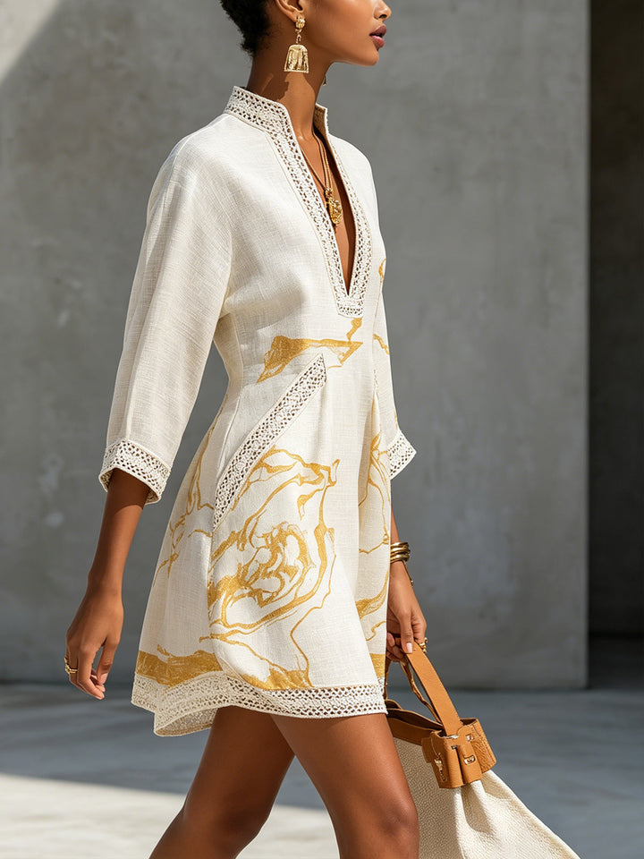 EMMA™ – Ivory Crochet Summer Dress