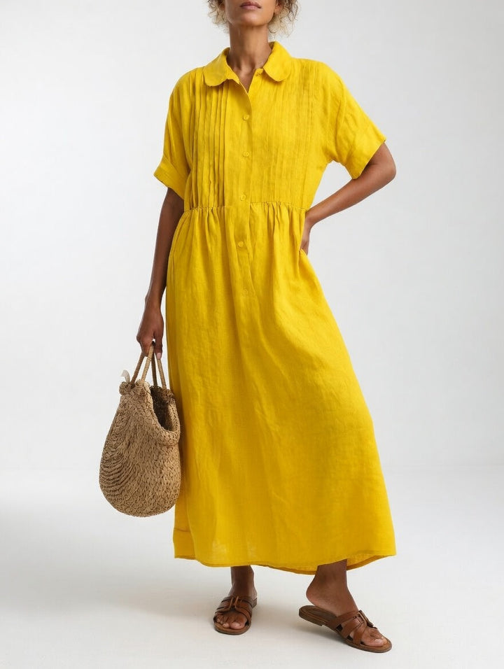 Lysandra™ | Effortless Cotton Shirt Dress