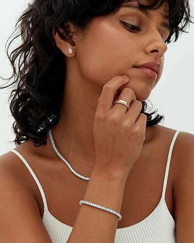 Tennis Bracelet – Silver Tone
