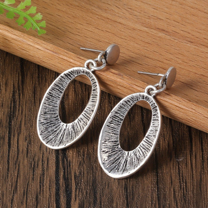 Vintage Silver Tone Multi Layer Necklace and Earrings Set