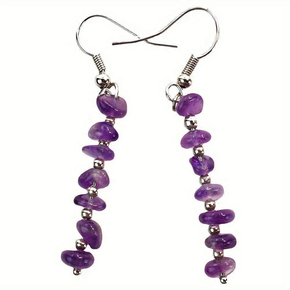 Boho Colorful Gemstone Drop Earrings