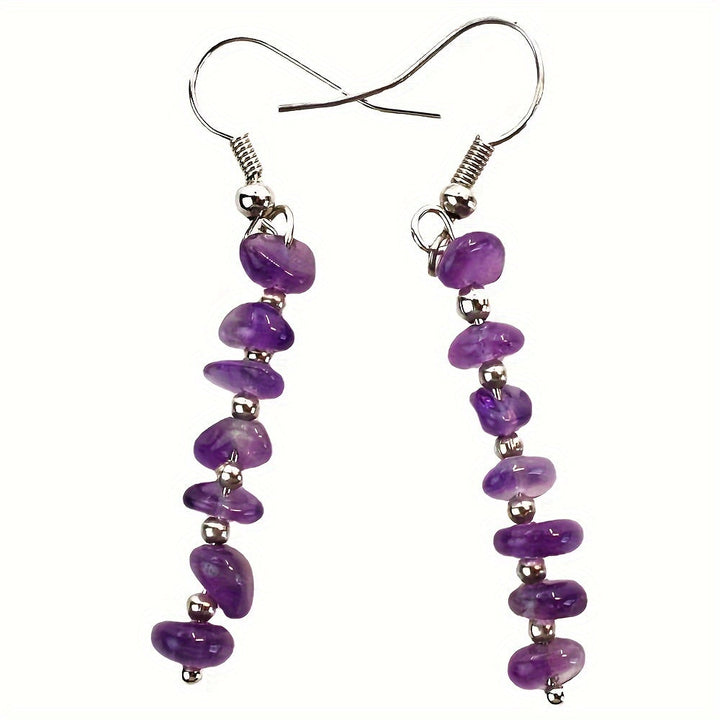 Boho Colorful Gemstone Drop Earrings