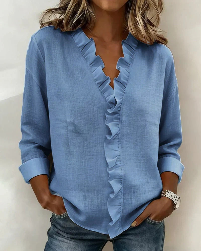 Lottie™ Ruffle V-Neck Blouse