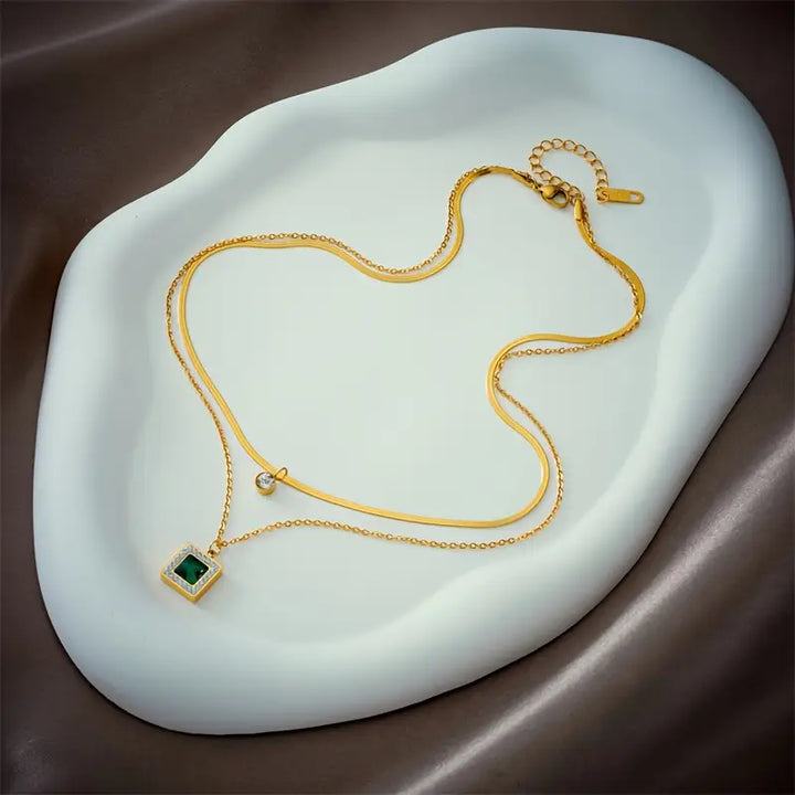 Tirena Necklace – Gold Tone