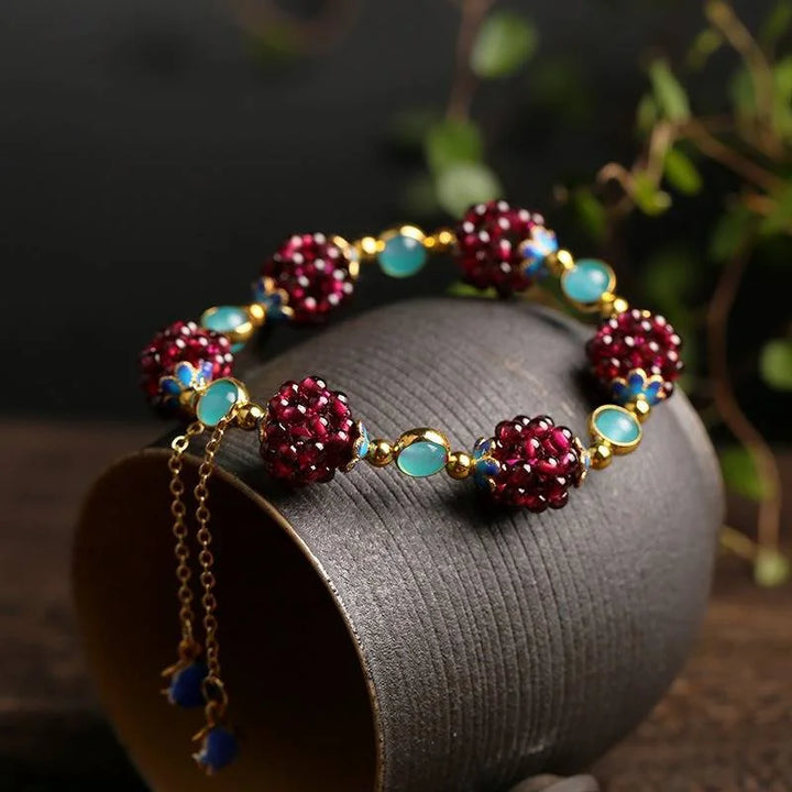 Stone Bead Berry Bracelet