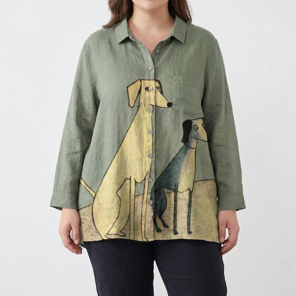 Constance | Elegant Linen Summer Blouse