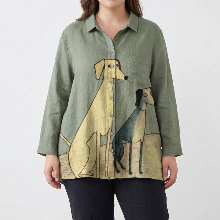 Constance | Elegant Linen Summer Blouse