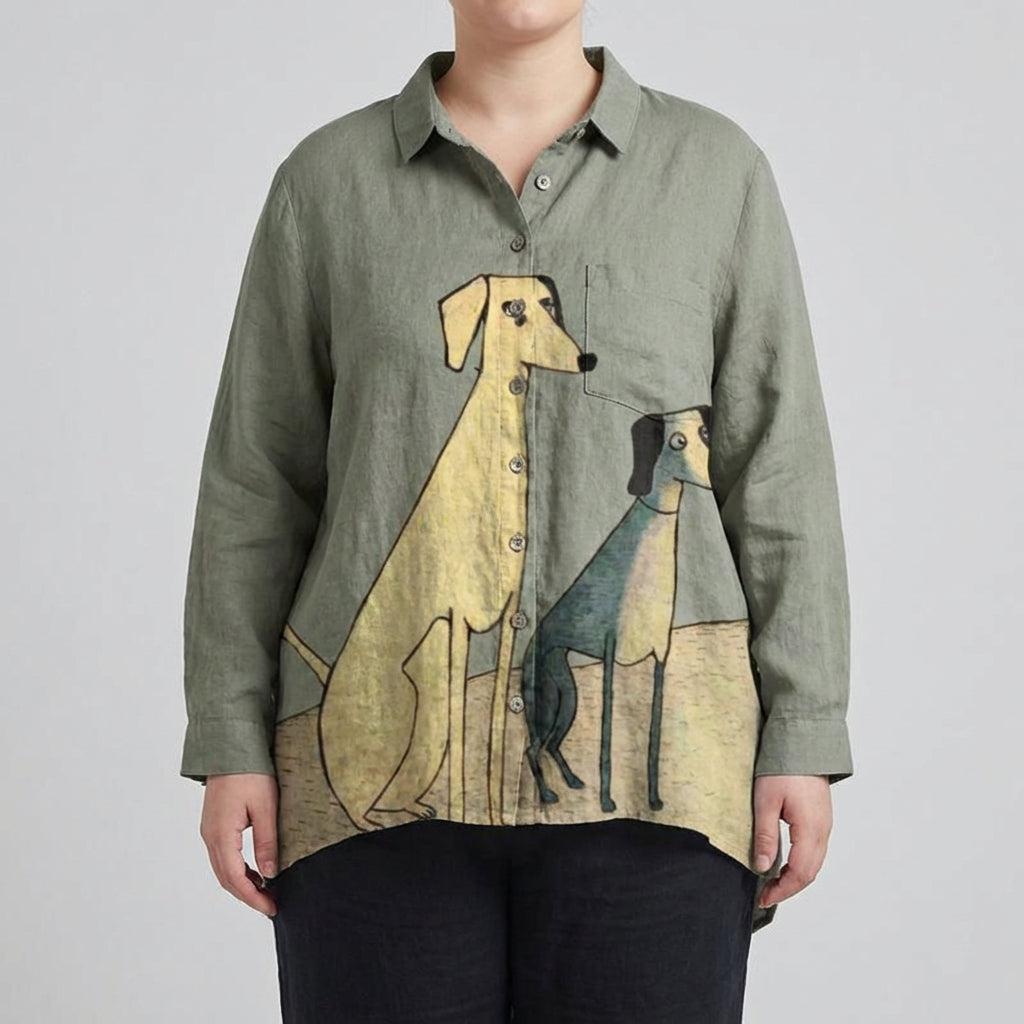 Amélie | Elegant linen summer blouse