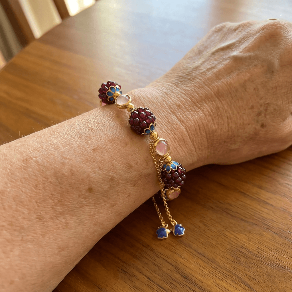 Stone Bead Berry Bracelet