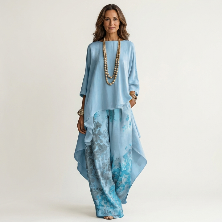 Victoria | Two-Piece Set with Asymmetric Tunic