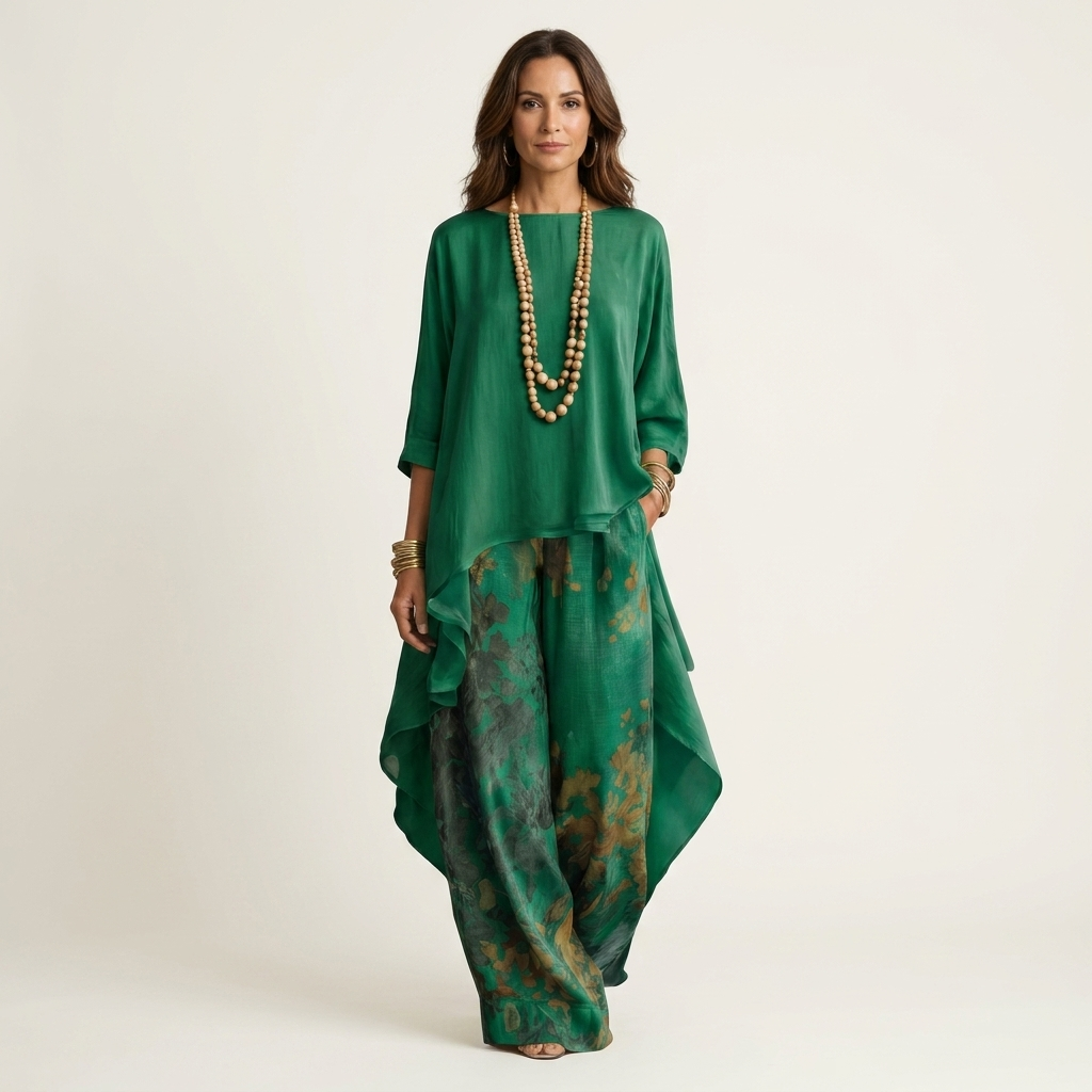 Victoria | Two-Piece Set with Asymmetric Tunic