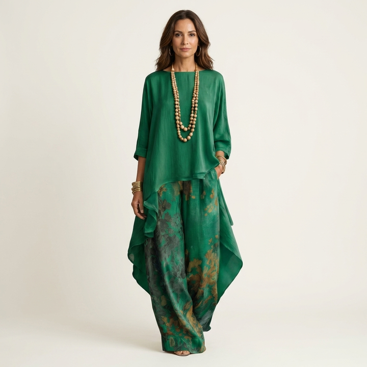 Victoria | Two-Piece Set with Asymmetric Tunic