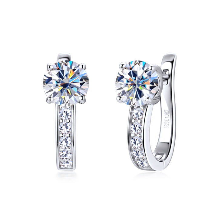 Channel Huggie Earrings – Silver Tone