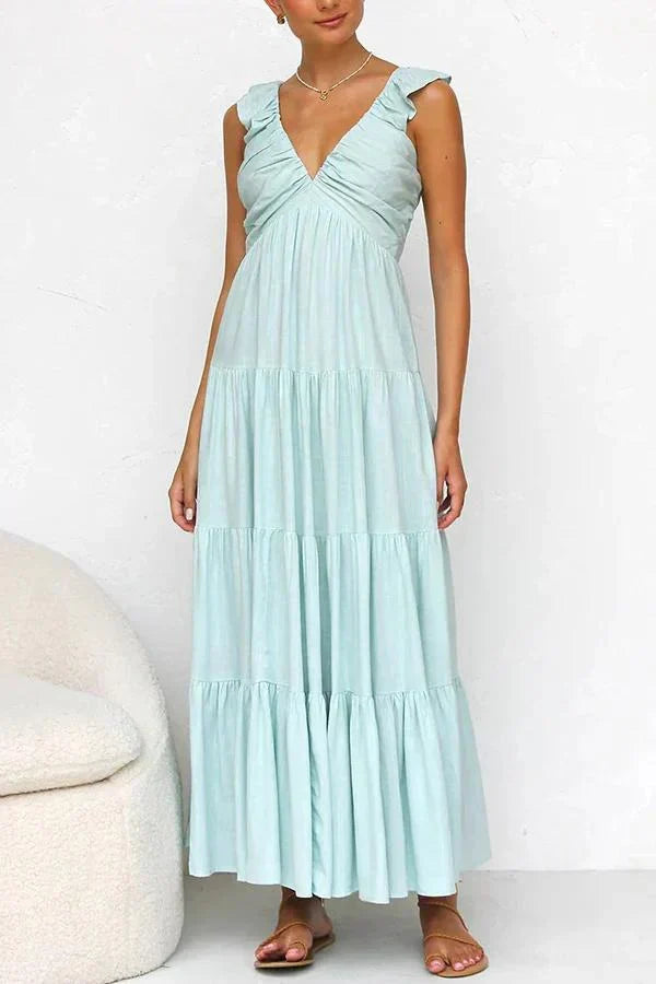 Inaya - Elegant Dress with Flounced Sleeves