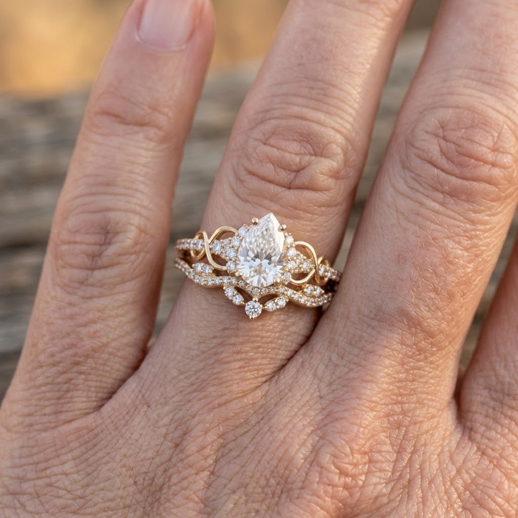 Classic Solitaire Crystal Ring