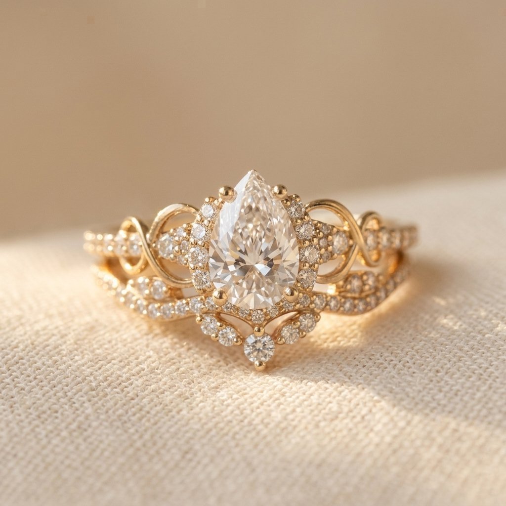 Classic Solitaire Crystal Ring