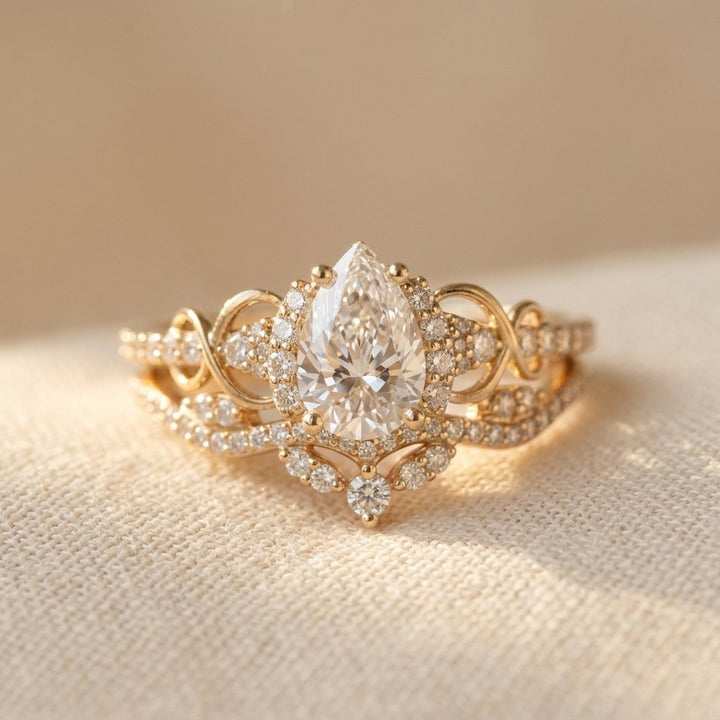 Classic Solitaire Crystal Ring