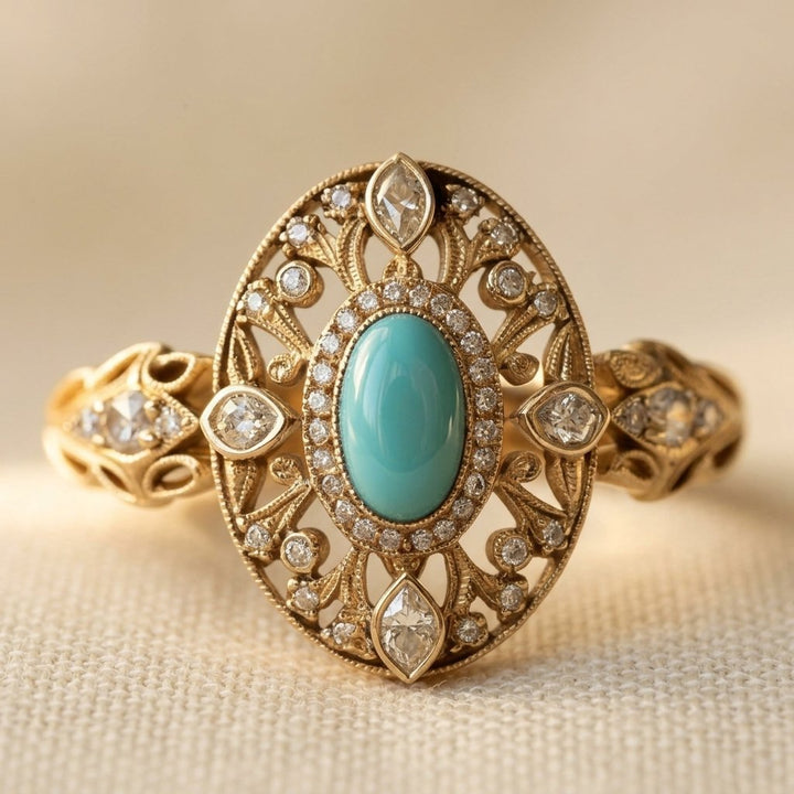 Turquoise Zirconia Ring