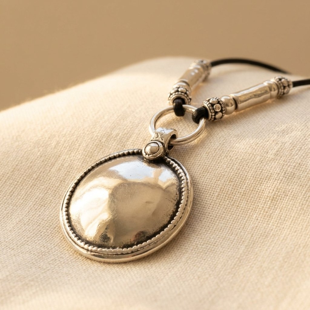 Silver Tribal Medallion Necklace