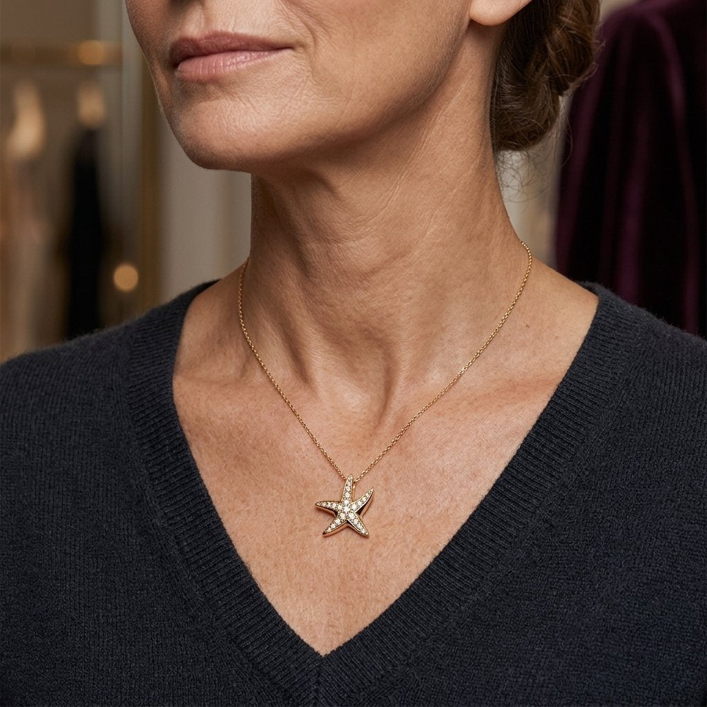 Ocean Zirconia Pendant Necklace