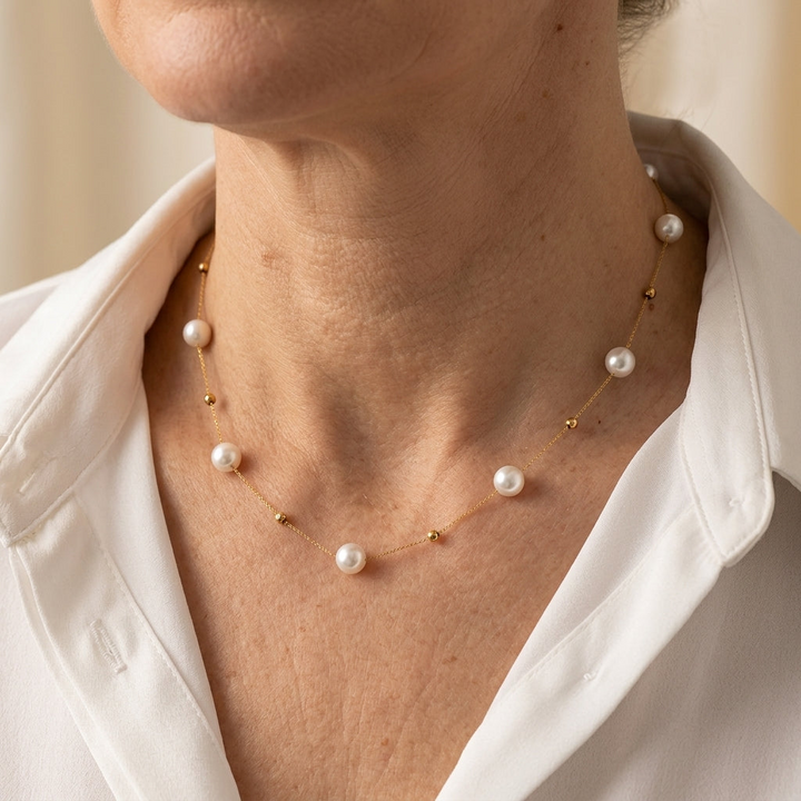 Baroque Pearl Gold Necklace