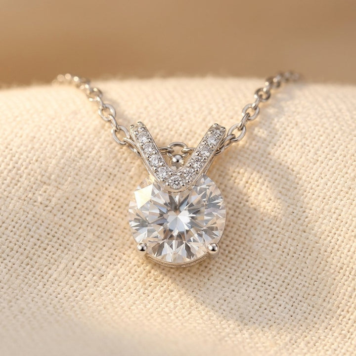 Classic Crystal Solitaire Necklace