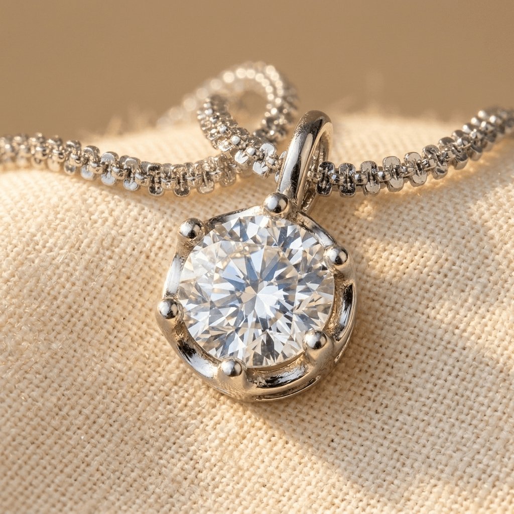 Timeless Crystal Solitaire Pendant Necklace
