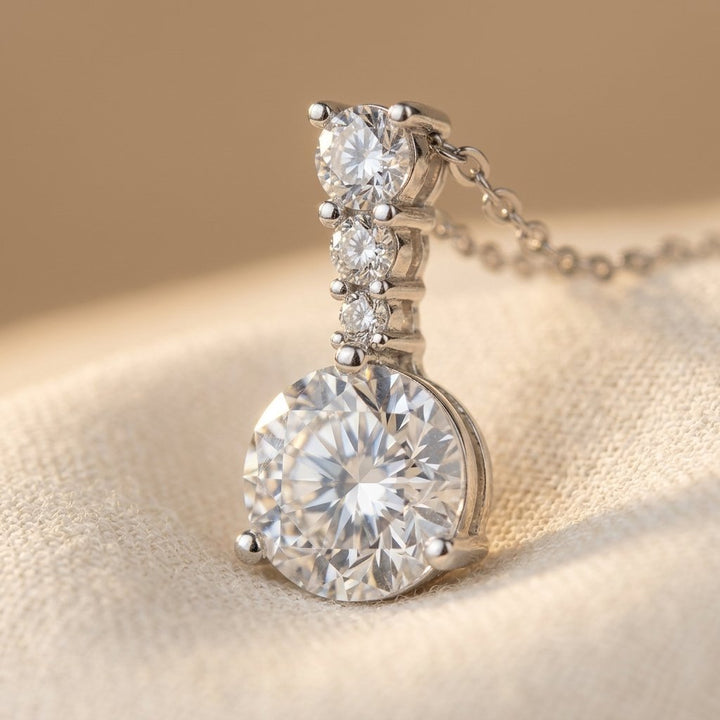 Triple Crystal Solitaire Necklace