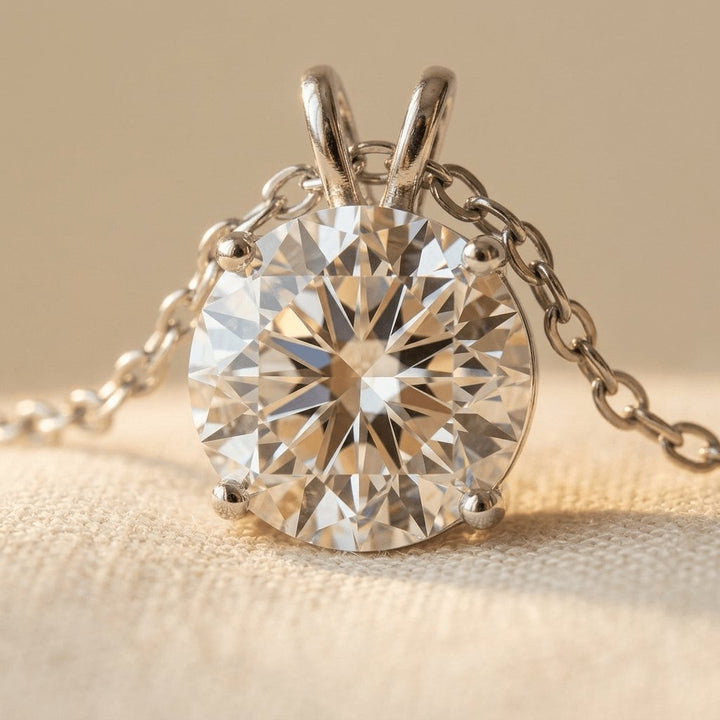 Elegant Crystal Solitaire Pendant Necklace