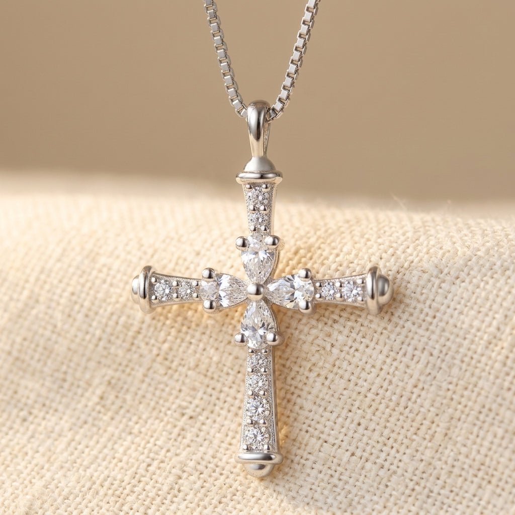 Sparkling Crystal Cross Necklace